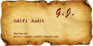 Gálfi Judit névjegykártya